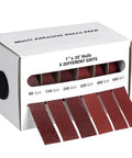 Box of Wet Or Dry Emery Cloth Roll With Dispenser, 1 Inch By About 20 Feet, 6 Grits 80 150 240 320 400 600, Sandpaper Roll Kit