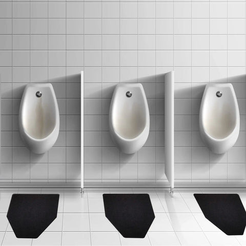 12 Pack Urinal Mats For Men Restrooms No Fuss Odor Control Ultra Absorbent Microfiber Mats Large Black Mats For Commercial Bathrooms