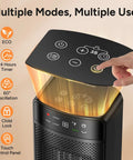 1500W Portable Space Heater That Heats Fast With Ceramic Power For Big Rooms with touch control panel and timer