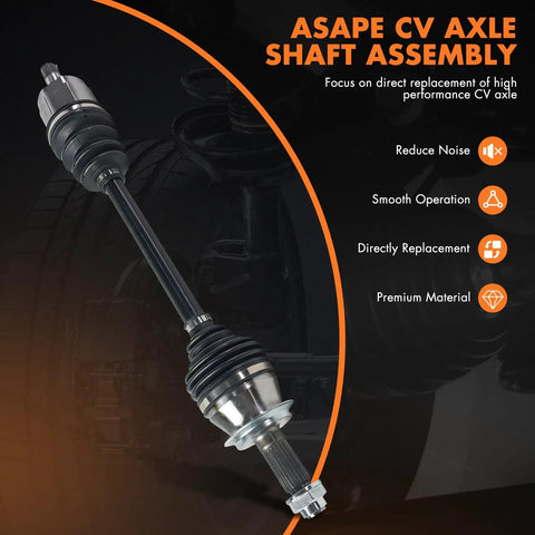 Smooth Ride Front Left CV Axle Half Shaft Assembly Stops Greasy Seals And Grinding Clicks For 2006 To 2015 Honda Civic Eighteen Liter Automatic Transmission Replacement close-up view.