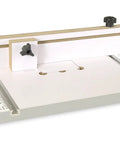 24x12 Inch Drill Press Table With Adjustable Fence And Stop Block Boosts Your Workspace By 275 Square Inches Fits Drill Press Tables From 5 To 16 Inches Wide Compatible With Most Drill Press Models; features large white table surface with fence and stop block