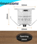 Dimensions of Smooth Dimmable LED Deck Lights With Timer And Photocell Sensor, IP67 Waterproof Outdoor Smart Lighting