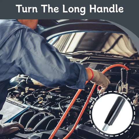 Mechanic using 4 Piece Revolving Handwheel Handle Set With M12 Threaded Stem in engine maintenance