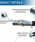 Hydraulic Hose Swivel Assembly Three Eighths Inch Hose With Female JIC X Female JIC 36 Inch Long 4785 PSI details