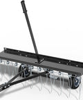 Tow Behind Dethatcher Powerful 40 Inch With 20 Spring Steel Tines Lift Handle For ATV And Mover Tractors Lawn Rake