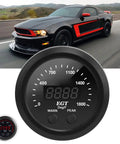Ultra Thin Exhaust Gas Temperature Gauge 0 To 1800F Pyrometer With Red LED Display For Diesel Trucks Anti Vibration EGT Sensor Kit Compact Auto Gauge For Real Time Monitoring On The Go black 52mm dash gauge