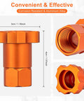 Heavy Duty M16x1.5 Thread Spray Gun Cup Adapter Smooth Gravity Feed Paint Sprayer Fitting 16mm Female in orange aluminum alloy