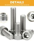 Beefy M3 Hex Socket Head Cap Screw Kit From 4mm To 30mm Stainless Steel Bolts showcase with detailed hex socket view