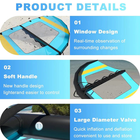 Product details of Inflatable Wing For Windsurfing And Wing Foil With Window 4m2 5m2 6m2 Sizes Portable Handheld Wing