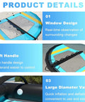4 5 6 Square Meter Inflatable Wind Wing For Surfing And Kitesurfing, showing window design, soft handle, and valve features.