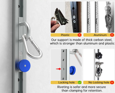 Wall Mounted Multi Functional Fitness Anchor System With Adjustable Resistance Bands Designed For A Compact Home Setup To Crush Reps And Level Up Your Daily Strength Training Routine In Blue, featuring steel guide and locking mechanisms.