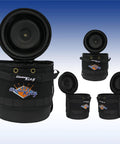 Gas Hauler Kit With Insulated Carry Case, 3 Lb Refillable Propane Tank And Adapter Hose, black case with open lid view