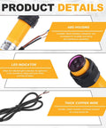 M18 Photoelectric Sensor 30 cm Diffuse Switch, 6-36V DC, NPN NC with ABS housing, LED indicator, and thick copper wire details