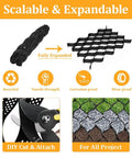 Geogrid Ground Grid 4 Inch 9x17 Ft Geocell Cellular Confinement System Paver with cut and attach features for gravel stabilizer.