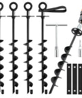 Heavy Duty Ground Anchors Screw In For Trampolines And Outdoor Gear Built Tough With Spiral Blade Grip For High Wind Resistance 4 Pack Kit