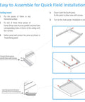 Assembly instructions for 2x4 LED Flat Panel Surface Mount Kit With Aluminum White Frame And Mounting Screws For Ceiling Install