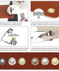 All-In-One Grommet Tool Kit With 1200 Metal Eyelets and Washers in gold, silver, copper for fabric, leather, shoes, crafts DIY use.