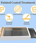 Two Pack Cedar Screened Bottom Boards For 8 Frame Langstroth Beehives With Metal Insert And Painted Finish Features