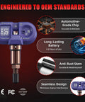 Bluetooth TPMS Sensor For Tesla Model 3 Model Y Model S And X Direct Fit With Stable Signal Auto Pairing Plug And Play No Programming Required OE Style Tire Pressure Monitoring For 2020 To 2026 purple sensor with anti-rust stem