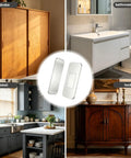 8 Pack Ultra Thin No Drill Magnetic Cabinet Door Catches With Invisible Adhesive Tape For Kitchen Cupboard And Bathroom Drawer Hardware on various furniture styles.