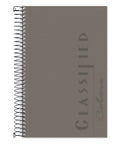 Notebook With Graphite Cover Narrow Rule Five And A Half By Eight And A Half White 100 Sheets Per Pad Eye Catching Plastic Covers