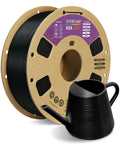 ASA 3D Printer Filament 1.75mm, 1 Kg Spool, Outdoor Ready Anti UV Weather Resistant Black with printed black watering can