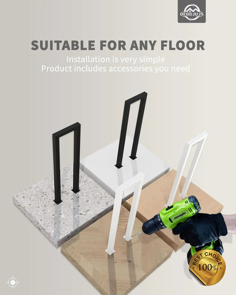 Rock Solid Matte Black U Shaped Handrails For Indoor And Outdoor Stairs Featuring Non Slip Grip And Classic Wrought Iron Build That Kicks Up Clean Style For Your Basement Or Backyard Deck installation process on various flooring types.