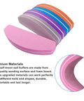 10 Piece Nail File And Buffer Set Double Sided 100 And 180 Grit For Acrylic And Natural Nails Emery Board Buffing Blocks Kit