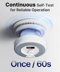 Smart Smoke Detector And Carbon Monoxide Alarm Combo XP0H-SN 1 Pack Battery Powered No-Fuss Plug-And-Play Setup Dual Sensor Protection Loud Alerts Easy Install For Home Safety on ceiling