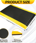 2 Pack 3 By 5 Foot Anti Fatigue Mats With 15/16 Inch Thick High Density Memory Foam Core Non Slip Diamond Plate Work Mat size view