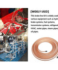 25 Feet Three Sixteenth Inch Copper Brake Line Kit With 16 Inverted Flare Fittings Zinc Plated Copper Tubing in automotive use