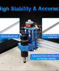 Beefy All Metal 3 Axis CNC Router Engraver With Steel Wheel Milling, 500W Trimmer And Linear Rail Driven, Working Area 15.75 X 15.75 X 2.95 In, Acrylic Cutting Milling, GRBL Control 4040 PRO with high stability and accuracy features