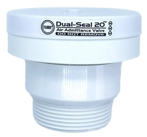 1-1/2 Inch Superior Seal Air Admittance Valve With 2X Sealing Power For Venting And Odor Prevention, ASSE 1050 1051, White