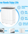 Game Changing Portable Washer And Dryer Combo Featuring An 18 Pound Twin Tub Setup Built To Crush Daily Dirt In Small Spaces Like Dorm Rooms Rvs And Trailers While Rolling Out Silver Ion Freshness With Zero Sweat, showcasing a compact design.