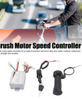 36V 500W Motor Controller With Throttle Grip For Electric Scooters, Tricycles, And Bikes in use by cyclist on bridge