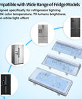 3 Pack Refrigerator LED Light Set with Tapered Lens for Fridge and Freezer Includes Two Secondary Lights and One Main Ceiling Light