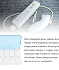 4 In 1 Remote Battery Charger Station Kit With 2800mAh Rechargeable Batteries, USB Cable, LED Indicator, And Controller Dock