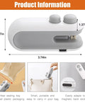 Mini Bag Sealer And Cutter, Handheld Heat Vacuum Sealer For Plastic Bags, Compact White Design Dimensions, Portable Food Storage Saver