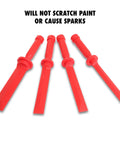 4 Piece Plastic Scraper Set For Trim Gaskets And Wheel Weight Removal Non Marring Pry Bars With Chisel Like Edges
