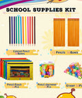 Back To School Supplies Kit For Kids Must Have 20 Sets With Colored Pencils 12 Colors Each And HB Pencils 200 Plus 20 Pencil Pouches Erasers And Sharpener