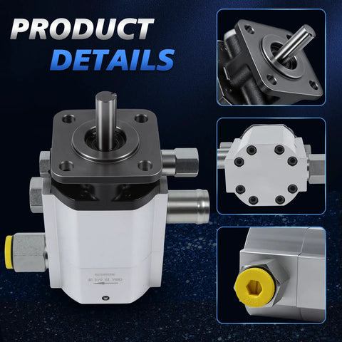 High-Flow 16 Gpm Two Stage Hydraulic Log Splitter Pump With 3000 Psi Rating, showing product details and components.