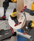 AMZWEI 10-pack bi-metal oscillating tool blades with curved edge for metal/wood/plastic; universal fit.