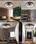 Must Have Ceiling Fan With Remote For Small Bedroom, 20 Inch Low Profile Flush Mount, Black Bronze Finish, in various rooms