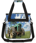 Farm Vintage Tractor Style Coffee Maker Bag Travel Organizer with tractor print, waterproof polyester, front view