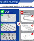 Comparison of 24 Inch Round Ceiling Canopy Hoop Hardware Kit White Metal For Ceiling Drape Hanging Ring, Easy Install Drape Kit For Wedding Ceremony Decor, Ceiling Draping Hoop Ring With Mounting Hardware, Drapes Not Included vs other brand, highlighting durability and chain strength.