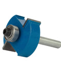 Rabbeting Router Bit With 1/4 Inch Shank, 1/2 Inch Cutting Height, Pro Grade Carbide Tipped With Baked On Teflon Coating, side view