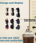 Six Pack Sunglasses And Eyewear Organizer Glasses Holder For Sunglasses And Reading Glasses Space Saving Wall Mount