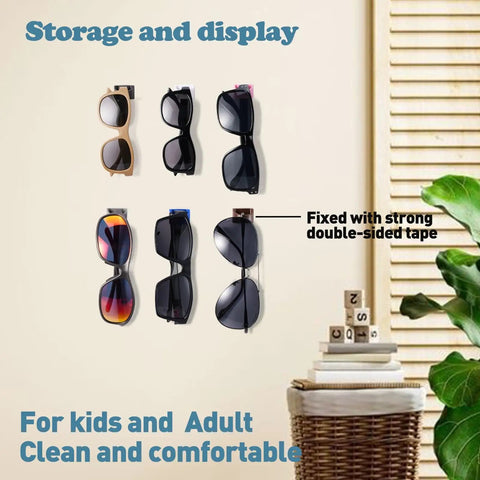 Six Pack Sunglasses And Eyewear Organizer Glasses Holder For Sunglasses And Reading Glasses Space Saving Wall Mount