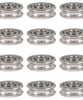 U Groove Pulley Wheel Set For 3D Printer Extruder Bearings And Gear Replacement, 12 Metal Pulleys For Smooth, Stable Operation, Easy Install, DIY Printer Repair And Upgrade Supplies, 12-piece metal set