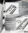Beefy Heavy Duty 26 Inch Full Extension Drawer Slides With Ball Bearing No Lock, Ultra Smooth Kitchen Cabinet Runners, Rust Resistant Alloy Steel, Built For Heavy Load Drawers And Tool Chests, ball bearing slide close-up